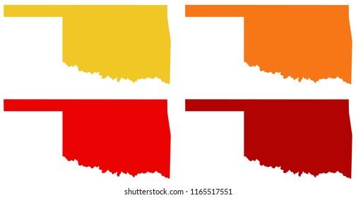 vector illustration of Oklahoma maps