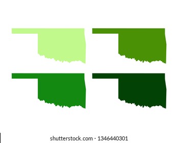 vector illustration of Oklahoma maps