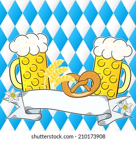 vector illustration of  Oktoberfest background with copy space