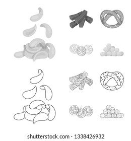 Vector illustration of Oktoberfest and bar icon. Collection of Oktoberfest and cooking stock vector illustration.
