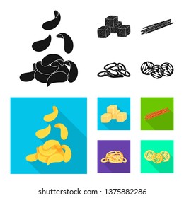 Vector illustration of Oktoberfest and bar icon. Set of Oktoberfest and cooking stock symbol for web.