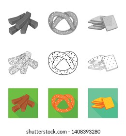 Vector illustration of Oktoberfest and bar icon. Collection of Oktoberfest and cooking stock symbol for web.