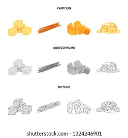 Vector illustration of Oktoberfest and bar logo. Set of Oktoberfest and cooking stock symbol for web.