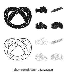 Vector illustration of Oktoberfest and bar sign. Set of Oktoberfest and cooking vector icon for stock.