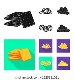 Vector illustration of Oktoberfest and bar sign. Set of Oktoberfest and cooking stock symbol for web.