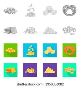 Vector illustration of Oktoberfest and bar sign. Collection of Oktoberfest and cooking stock vector illustration.