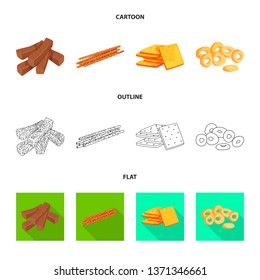 Vector illustration of Oktoberfest and bar sign. Set of Oktoberfest and cooking vector icon for stock.