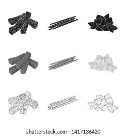 Vector illustration of Oktoberfest and bar sign. Set of Oktoberfest and cooking stock symbol for web.