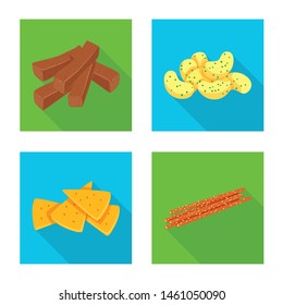 Vector illustration of Oktoberfest and bar sign. Collection of Oktoberfest and cooking stock vector illustration.