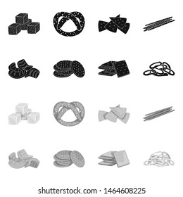 Vector illustration of Oktoberfest and bar sign. Set of Oktoberfest and cooking stock symbol for web.