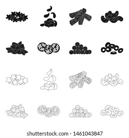 Vector illustration of Oktoberfest and bar snack icon. Collection of Oktoberfest and cooking vector icon for stock.