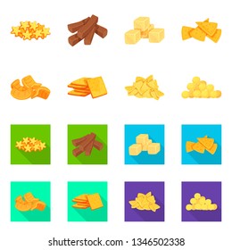 Vector illustration of Oktoberfest and bar symbol. Set of Oktoberfest and cooking stock symbol for web.