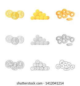 Vector illustration of Oktoberfest and bar symbol. Collection of Oktoberfest and cooking vector icon for stock.