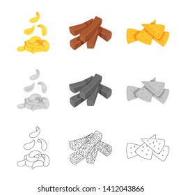Vector illustration of Oktoberfest and bar symbol. Set of Oktoberfest and cooking stock symbol for web.
