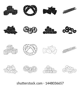 Vector illustration of Oktoberfest and bar symbol. Set of Oktoberfest and cooking stock vector illustration.