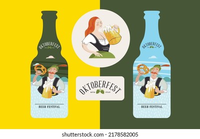 Vector illustration for the Oktoberfest beer festival