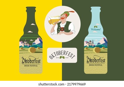 Vector illustration for the Oktoberfest beer festival