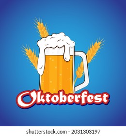vector illustration for Oktoberfest with beer glass