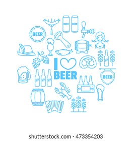 Vector illustration with Oktoberfest elements for your design