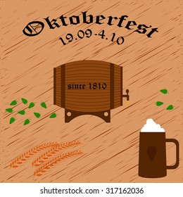 Vector illustration of Oktoberfest poster.