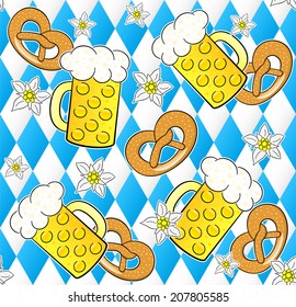 vector illustration of a oktoberfest seamless pattern background 