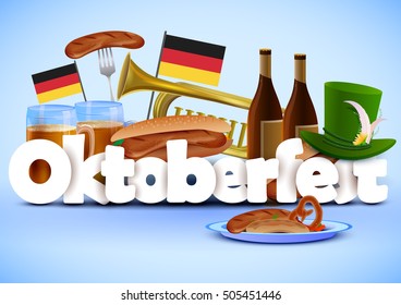 vector illustration of Oktoberfest wallpaper background