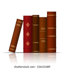 Vector illustration of old books