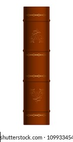 Vector illustration of old brown book