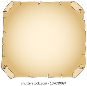 vector illustration of an old brown parchment