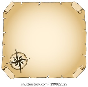 vector illustration of an old brown parchment