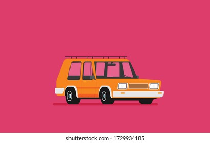 Ilustración vectorial de un coche antiguo