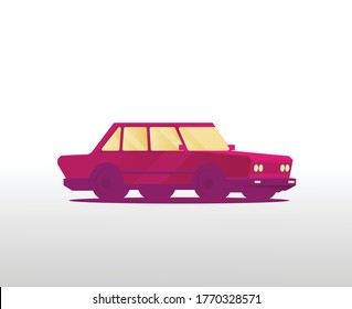 Ilustración vectorial de un coche antiguo