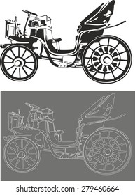 Vector illustration of an old car.