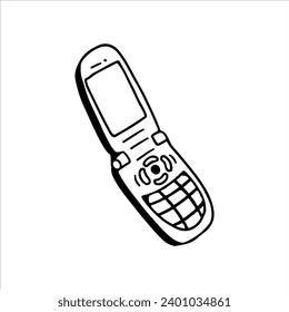 Vektorgrafik eines alten Handydoodles