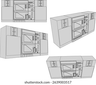vector illustration of old classic vintage compo tape design for listening to music