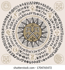 strange cryptic symbol glyphs