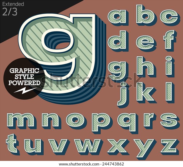 Vector Illustration Old Fashioned Alphabet Bold Stock Vector (Royalty