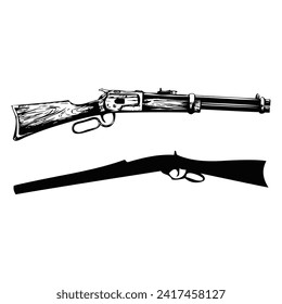 Vektorgrafik-Flintlock-Gewehr