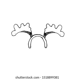 Vector illustration of old horns in sketch style. Suitable for all types of design.
