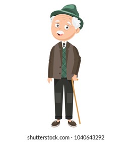  Vector Illustration Of An Old Man