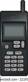 Vector illustration of Old mobile phone