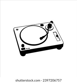 vector illustration of an old music player