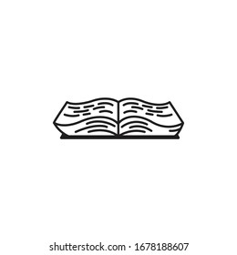 Vector illustration of old open book