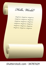Vector illustration. Old paper. Place for text.