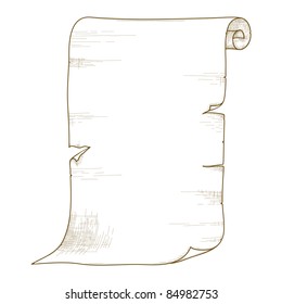 Vector illustration of old paper roll.