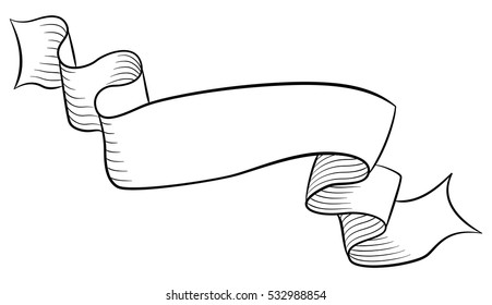 vector illustration of an old parchment banner