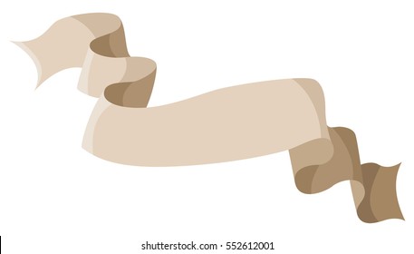 vector illustration of an old parchment banner