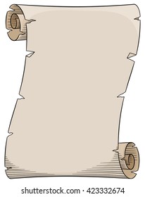 vector illustration of an old parchment scroll