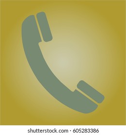 Vektorgrafik von Old Phone Symbol in grauer Farbe