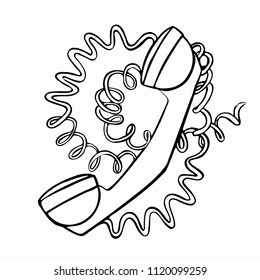 Vector Illustration of old Phone Receiver
